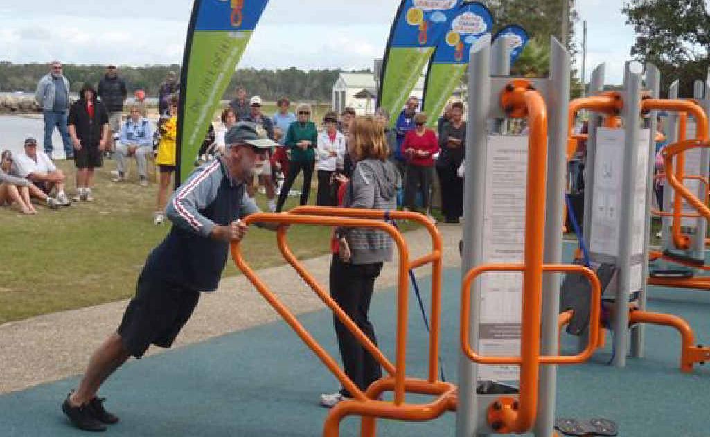 GO FOR IT: Yamba exercise machines will be like these ones at Iluka but spread apart instead of in the one station. GO FOR IT: Yamba exercise machines will be like these ones at Iluka but spread apart instead of in the one station.